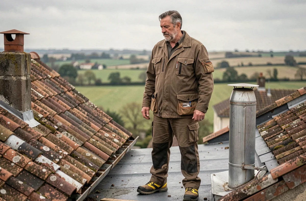 Artisan multi-corps de métier Leberche Sarl sur un toit en Haute-Vienne