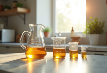 Verre mesure de cuisine de 250 ml avec petits béchers lumineux