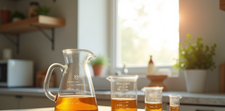 Verre mesure de cuisine de 250 ml avec petits béchers lumineux