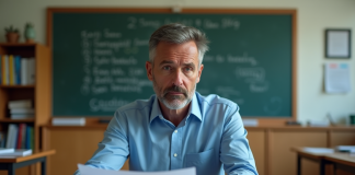 Professeurs : détectent-ils ChatGPT ? Comment reconnaître l’IA en classe Professeur en classe examinant des essais d'élèves