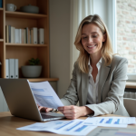 Logement le plus rentable : astuces et conseils pour optimiser vos revenus locatifs Femme d'âge moyen examinant documents immobiliers dans un appartement