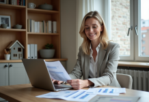 Logement le plus rentable : astuces et conseils pour optimiser vos revenus locatifs Femme d'âge moyen examinant documents immobiliers dans un appartement