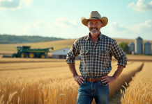 Pays agriculteurs les plus riches : classement mondial actualisé 2025 Fermeur dans un champ de blé avec machines modernes