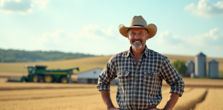 Pays agriculteurs les plus riches : classement mondial actualisé 2025 Fermeur dans un champ de blé avec machines modernes