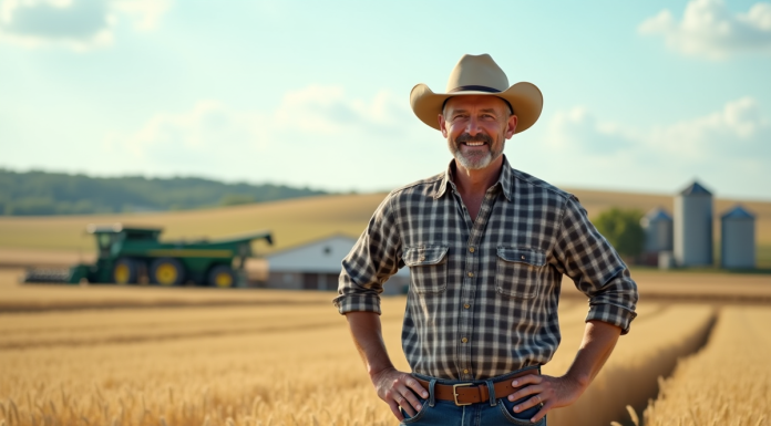 Pays agriculteurs les plus riches : classement mondial actualisé 2025 Fermeur dans un champ de blé avec machines modernes