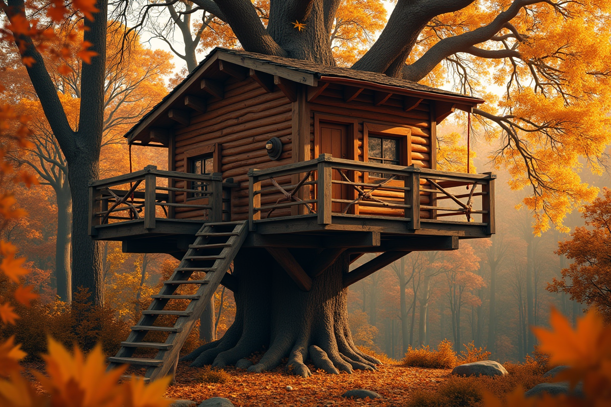 cabane arbres