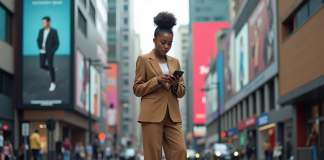 Mode : L’importance de suivre les tendances actuelles de la mode en 2025 Jeune femme en blazer large et sneakers dans la ville moderne
