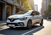 Renault Clio 3 Phase 2 en ville en plein jour