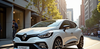 Renault Clio 3 Phase 2 en ville en plein jour